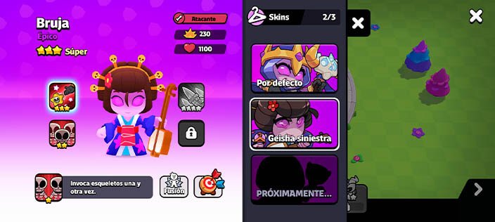 personalización de personajes con vestimentas o skins